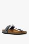 Birkenstock 1 21457 Gizeh teenslipper zwart metallic smal - Thumbnail 5