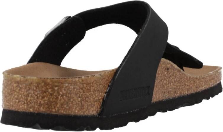 Birkenstock Gizeh Nubuck Flip Flops Black Heren