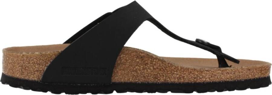 Birkenstock Gizeh Nubuck Flip Flops Black Heren