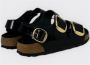 BIRKENSTOCK Slippers Dames Milano Big Buckle Dames Maat: 40 Materiaal: Leer Kleur: Zwart - Thumbnail 7