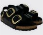 BIRKENSTOCK Slippers Dames Milano Big Buckle Dames Maat: 40 Materiaal: Leer Kleur: Zwart - Thumbnail 9