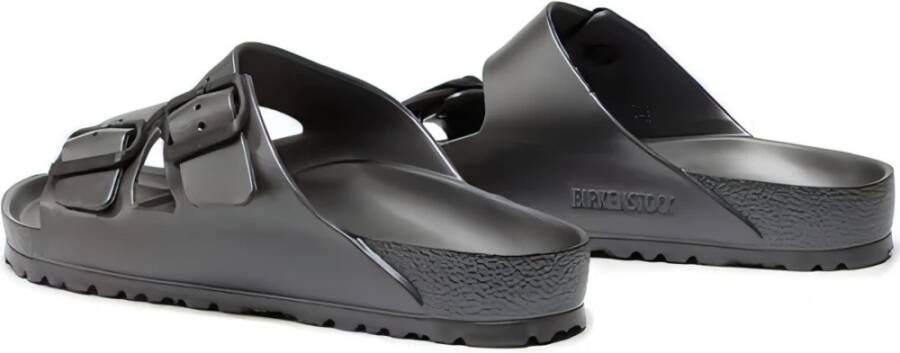 Birkenstock Grijze Eva Slides Unisex Volwassenen Slippers Gray Heren