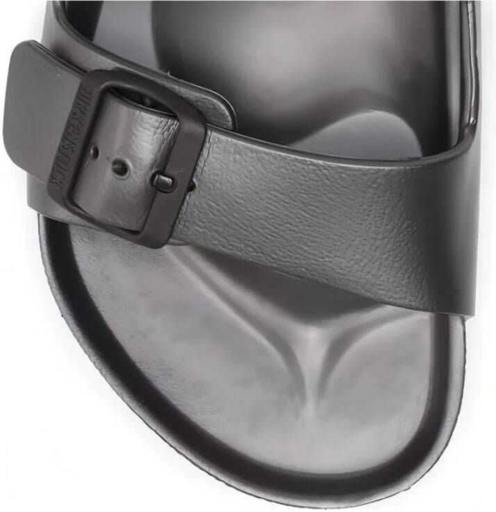 Birkenstock Grijze Eva Slides Unisex Volwassenen Slippers Gray Heren