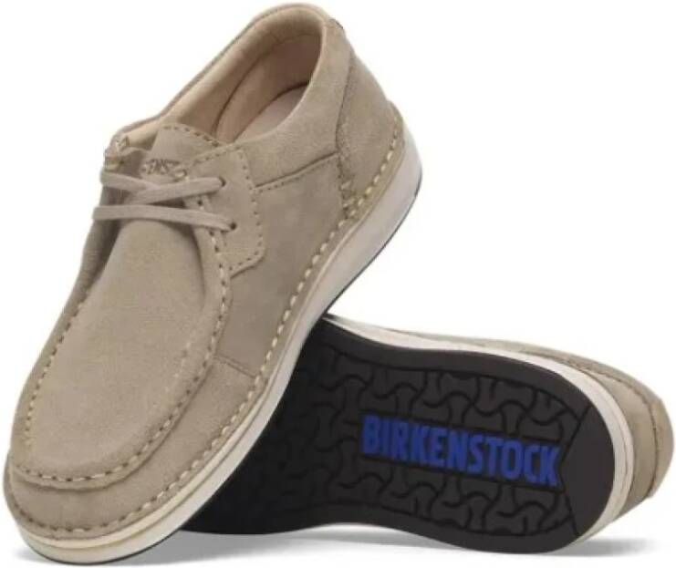 Birkenstock Grijze Platte Schoenen Normale Pasvorm