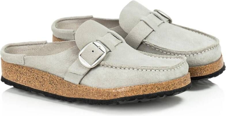 Birkenstock Grijze Suède Sandalen Buckley Style Gray Dames