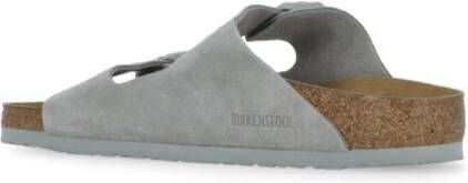 Birkenstock Grijze Suède Sandalen met Zachte Voetbed Gray Heren