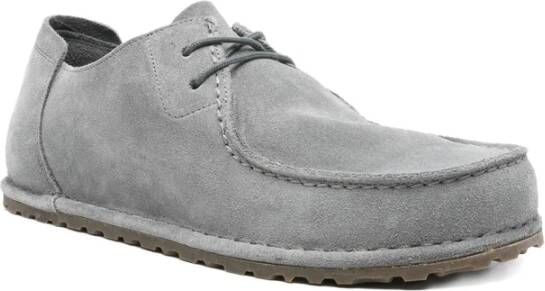 Birkenstock Grijze Veterschoenen met Rubberen Zool