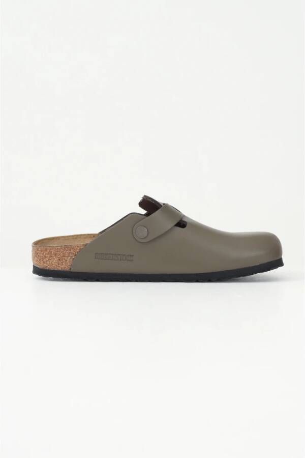 Birkenstock Groene Leren Sandalen Klassiek Model Narrow