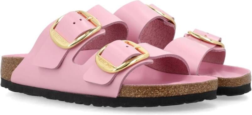 Birkenstock Grote Gesp Patent Sandalen Pink Dames