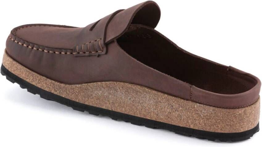 Birkenstock Heren Leren Sandaal Naples Habana Brown Heren