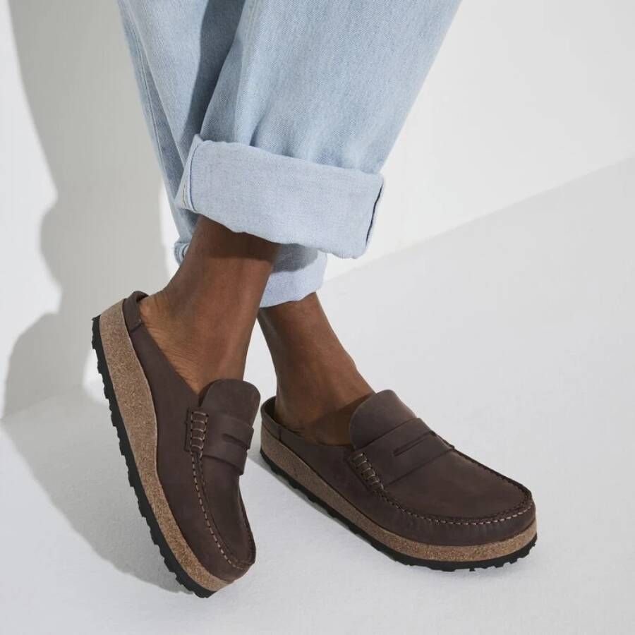 Birkenstock Heren Leren Sandaal Naples Habana Brown Heren