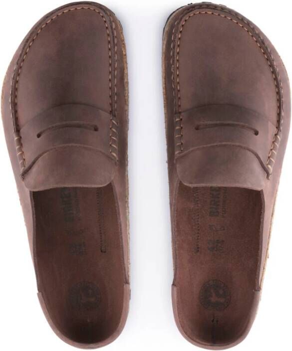 Birkenstock Leren Sandalen Napels Habana Brown Heren