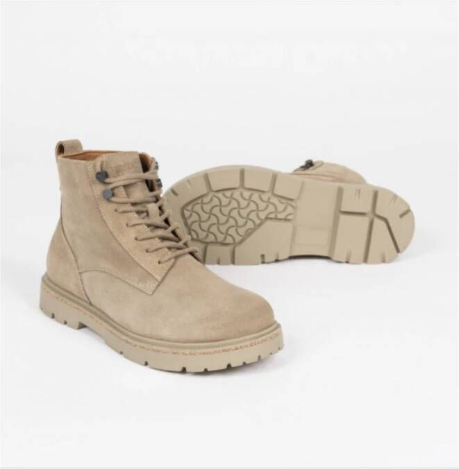Birkenstock Lace Mid Suede Boot Beige Heren