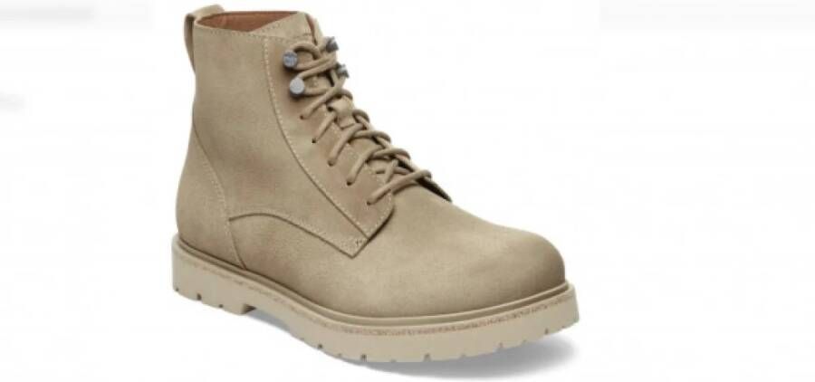 Birkenstock Lace Mid Suede Boot Beige Heren