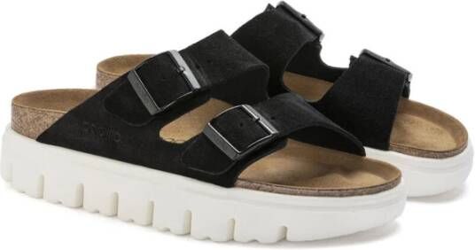 Birkenstock Klassieke Arizona Sandalen met Plateau Zwart Dames