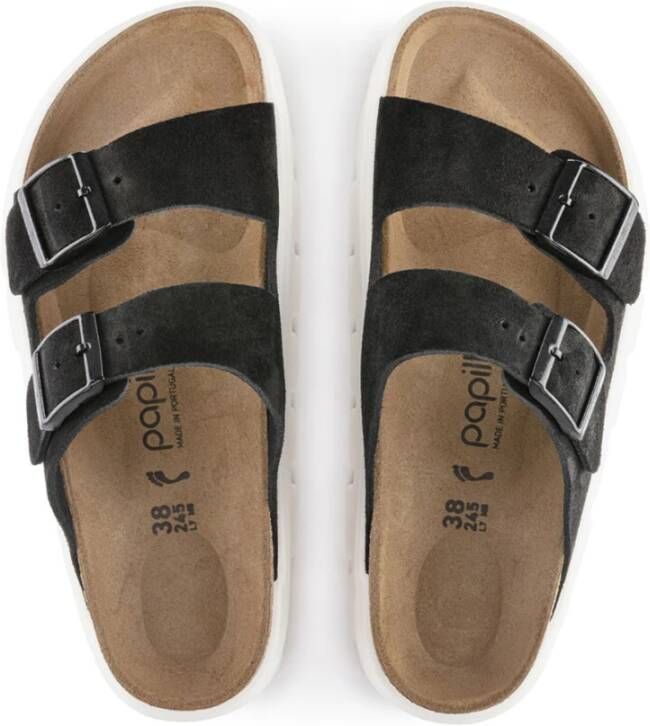 Birkenstock Klassieke Arizona Sandalen met Plateau Zwart Dames