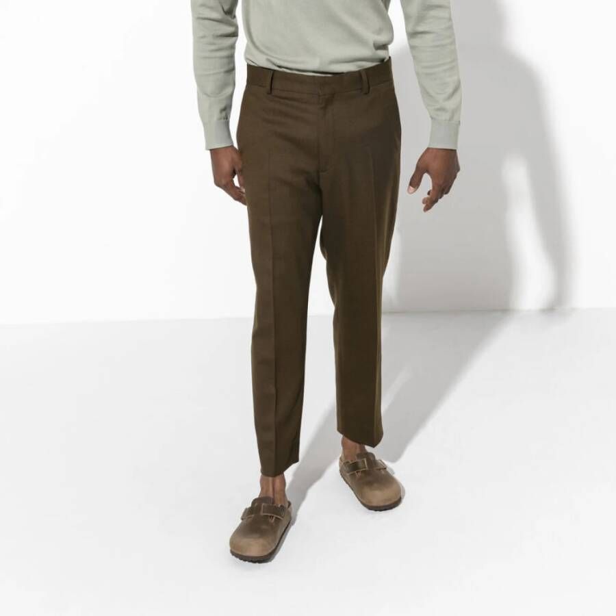 Birkenstock Klassieke Olie Suède Clogs Brown Heren