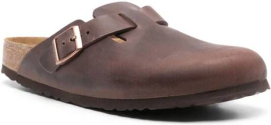 Birkenstock Klassieke Geoliede Lederen Klompen Brown Heren