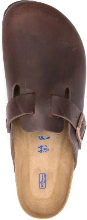 Birkenstock Klassieke Geoliede Lederen Klompen Brown Heren