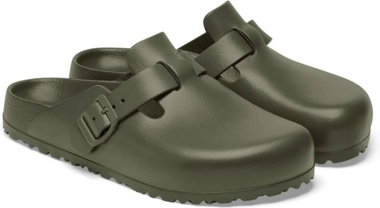 Birkenstock Klassieke Lederen Sandalen Green Dames