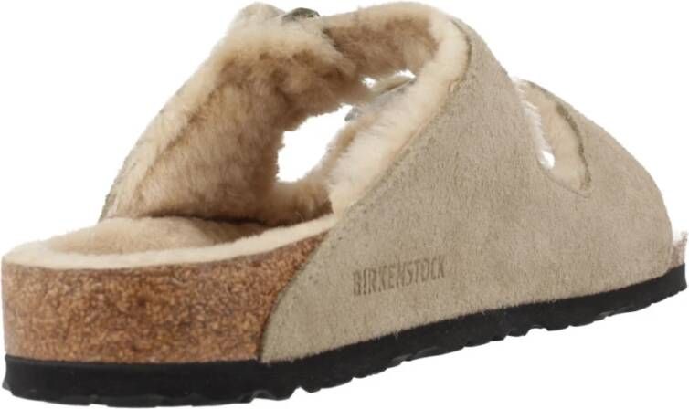 Birkenstock Classic Slide Sandalen Beige Dames