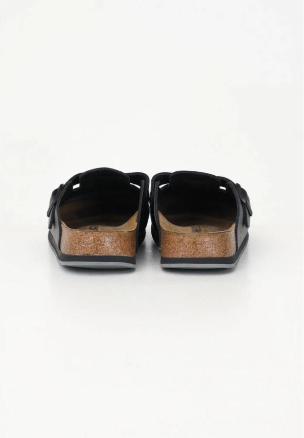Birkenstock Boston black leather regular super grip sole - Foto 9