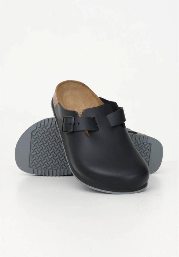 Birkenstock Boston black leather regular super grip sole - Foto 10