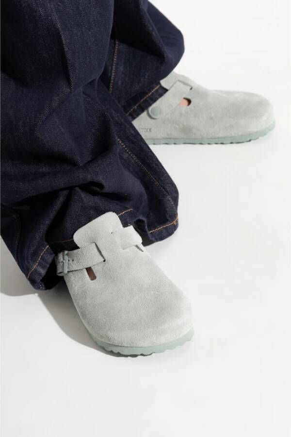 Birkenstock Boston BS Slides Gray Dames