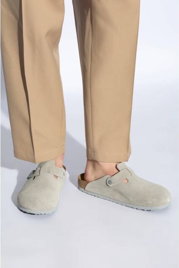 Birkenstock Boston BS Slides Gray Heren