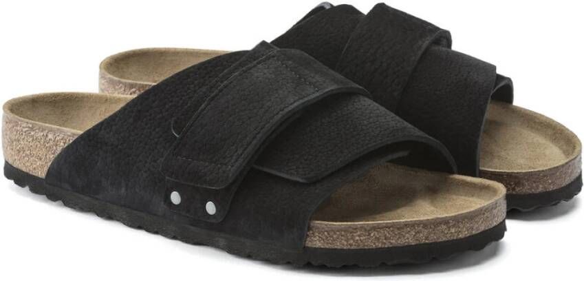 Birkenstock Kyoto Nubuck Sandalen Zwart Heren