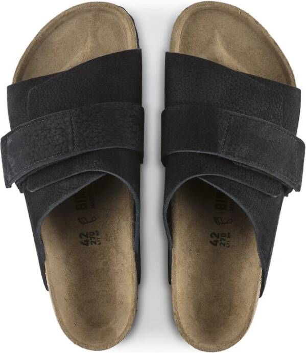 Birkenstock Kyoto Nubuck Sandalen Zwart Heren