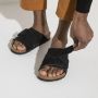 Birkenstock Kyoto Nubuck Sandalen Zwart Heren - Thumbnail 6