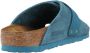 Birkenstock Kyoto Nubuck Suede Leren Slippers Blue Dames - Thumbnail 4