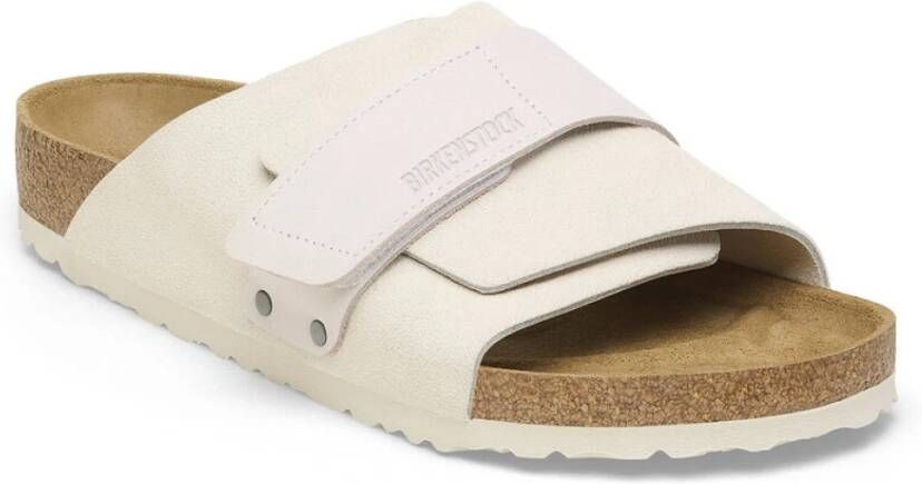 Birkenstock Kyoto Nubuck Suède Sandalen White Heren