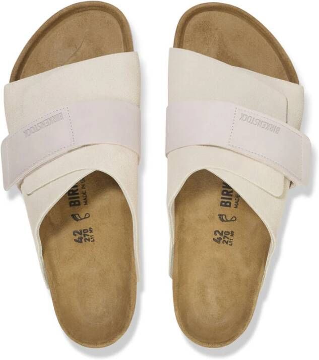 Birkenstock Kyoto Nubuck Suède Sandalen White Heren
