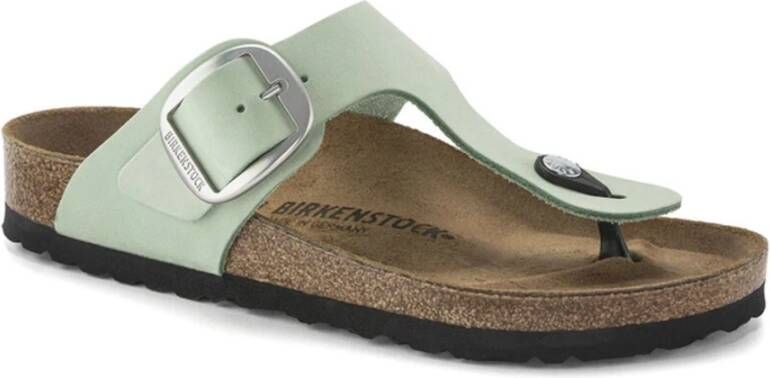 Birkenstock Leren Flip Flops voor Vrouwen Green Dames