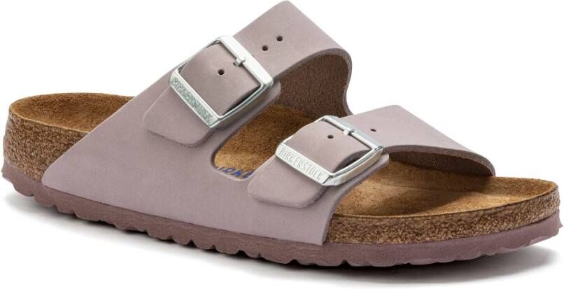 Birkenstock Leren sandalen nubuck femme Arizona Paars Dames