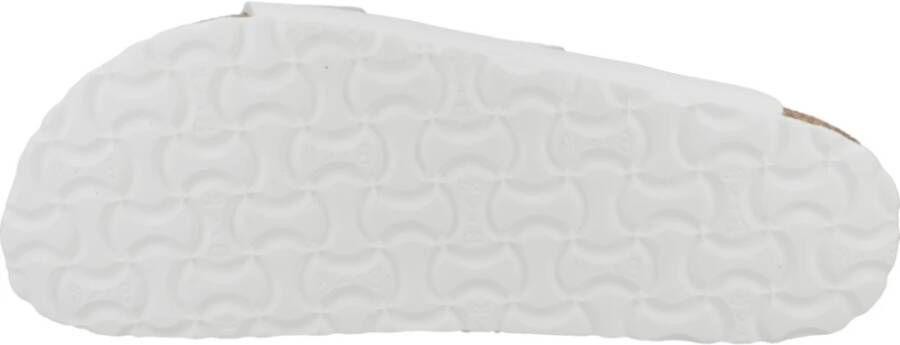 Birkenstock Leren Slides White Heren