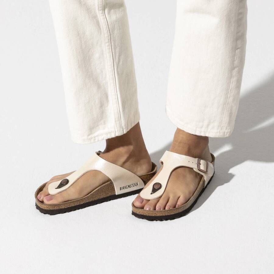 Birkenstock Lichtgewicht Comfort Slides voor de Zomer Beige Dames