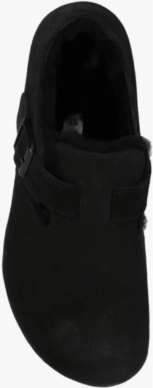 Birkenstock London Shearling suède schoenen Black Dames