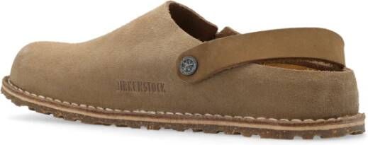 Birkenstock Lutry Premium suède slides Beige Heren