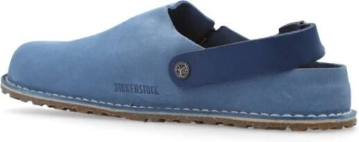 Birkenstock Lutry Premium suède slippers Blue Heren