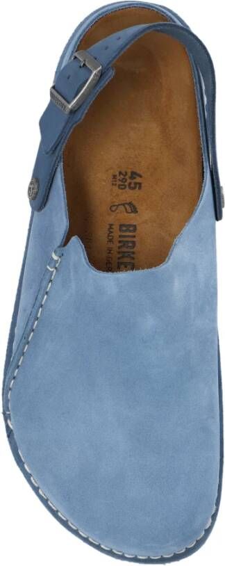 Birkenstock Lutry Premium suède slippers Blue Heren