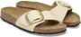 Birkenstock Madrid Big Buckle Nubuck Leather Narrow Ecru Beige Dames - Thumbnail 9