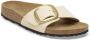 Birkenstock Madrid Big Buckle Nubuck Leather Narrow Ecru Beige Dames - Thumbnail 12