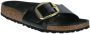 Birkenstock Madrid Narrow Big Buckle Natural Leather Patent High Shine Black - Thumbnail 6