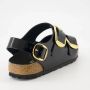 BIRKENSTOCK Slippers Dames Milano Big Buckle Dames Maat: 40 Materiaal: Leer Kleur: Zwart - Thumbnail 15