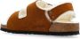 Birkenstock Milano Suède Schapenvacht Sandalen Brown Dames - Thumbnail 7