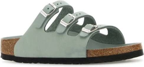 Birkenstock Mint Groene Leren Florida Slippers
