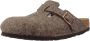 Birkenstock Wollen Boston Klompen Smalle Pasvorm Bruin Unisex - Thumbnail 15